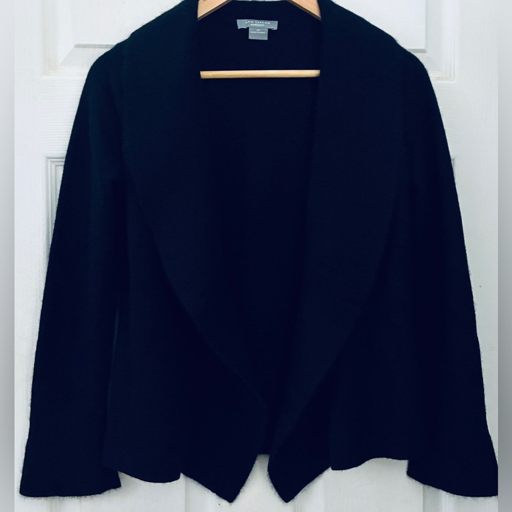 Cashmere Ann Taylor Elegant Black Cardigan